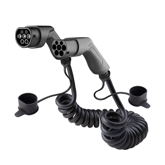 S-Line Laddkabel Typ2 16A 11kW 7M Spiral