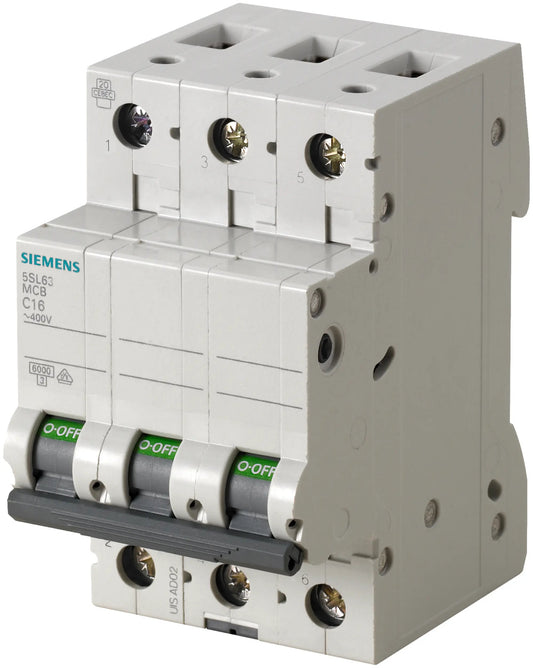 Siemens dvärgbrytare 3-pol 6kA C50