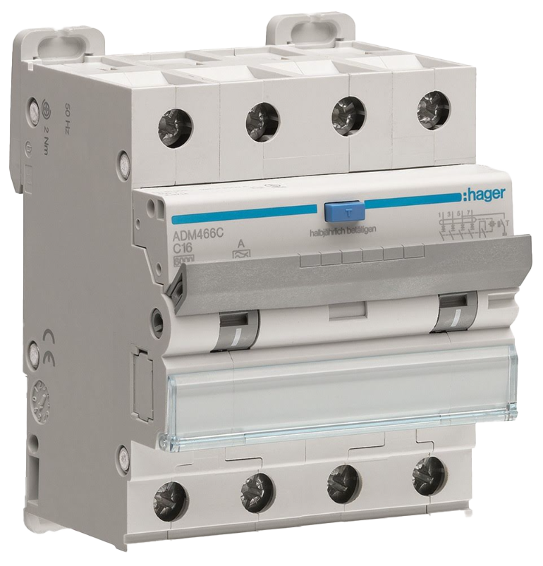 Hager personskyddsautomat C16A 30MA A 6KA
