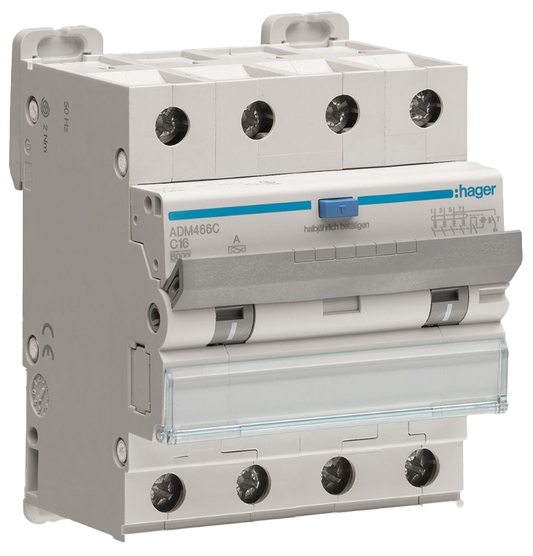 Hager personskyddsautomat C16A 30MA A 6KA