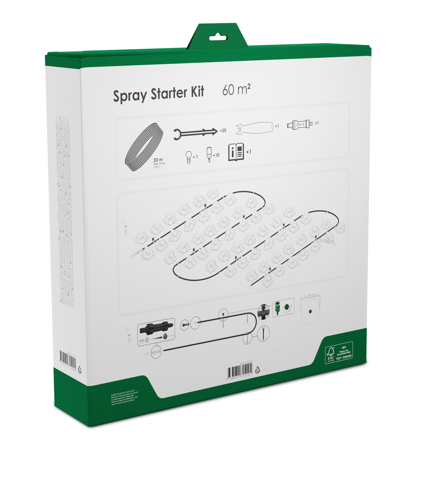 Mikrobevattning Startkit - Spray (60 m²)