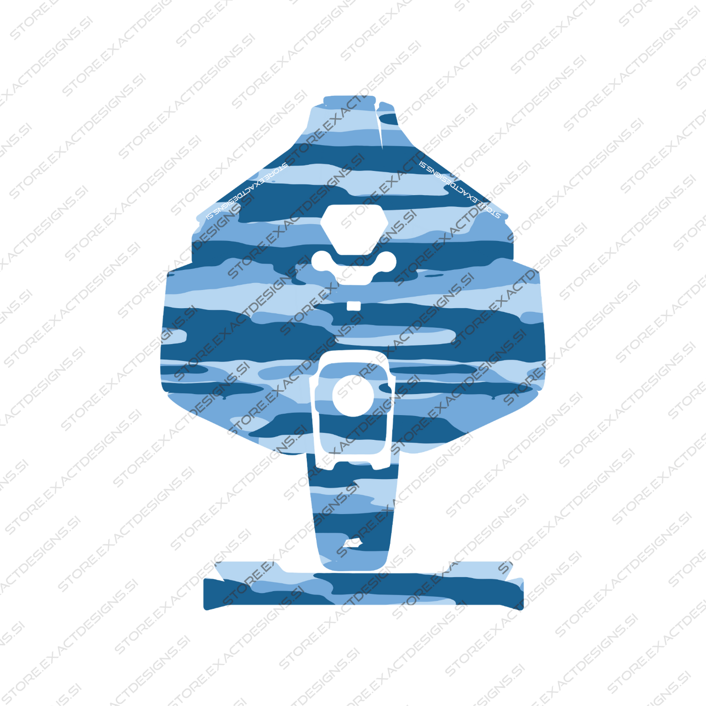Camouflage Ocean – Sticker for Mammotion Robotic Lawn Mowers Exact Designs