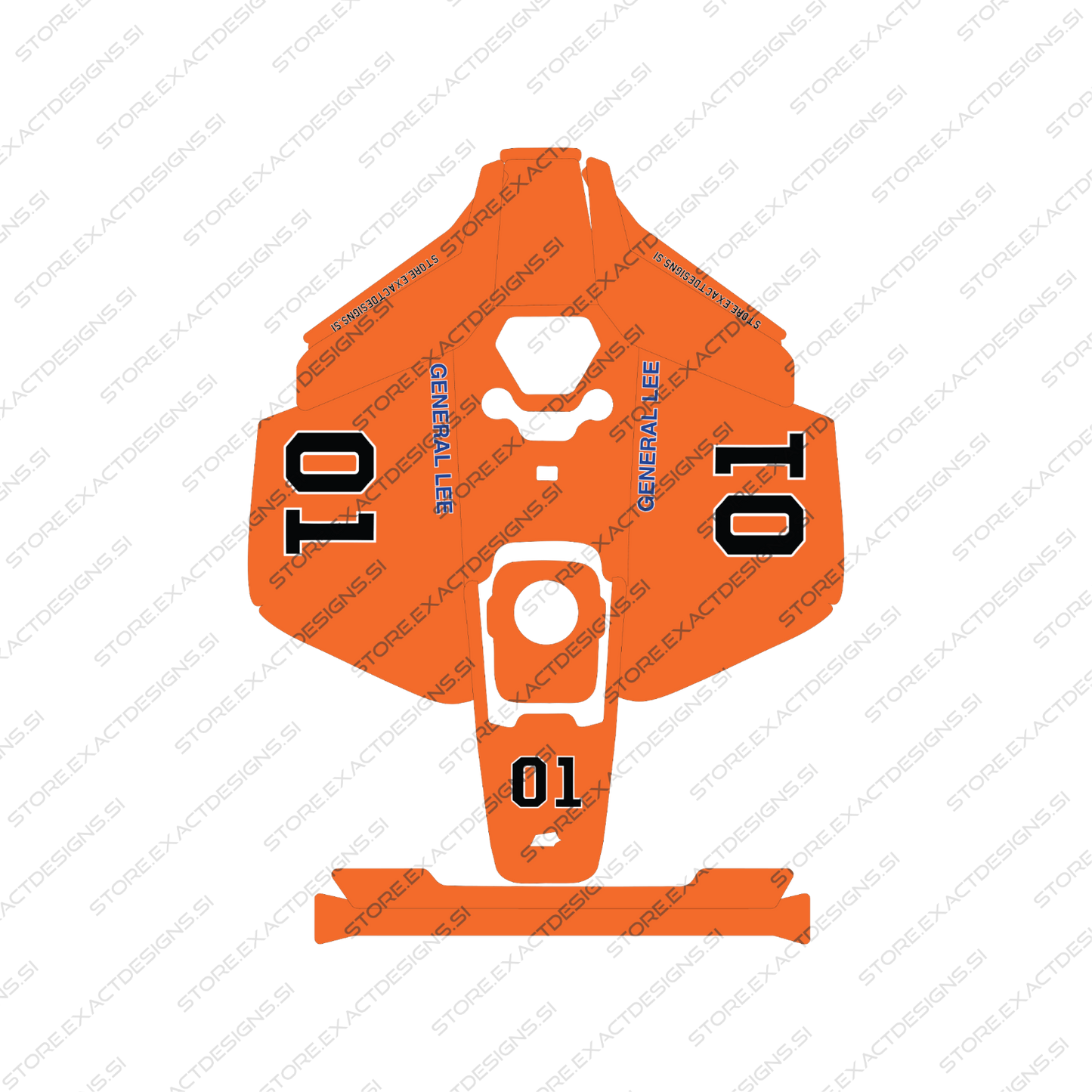 General Lee – Sticker for Mammotion Robotic Lawn Mowers Exact Designs