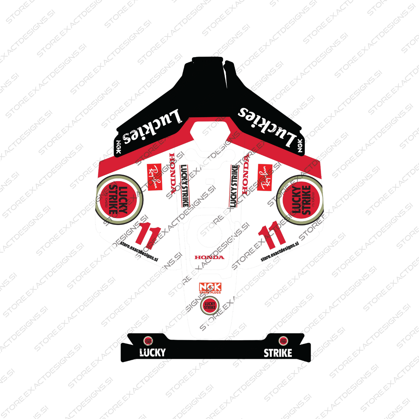 F1 Lucky Strike Honda – Sticker for Mammotion Robotic Lawn Mowers Exact Designs