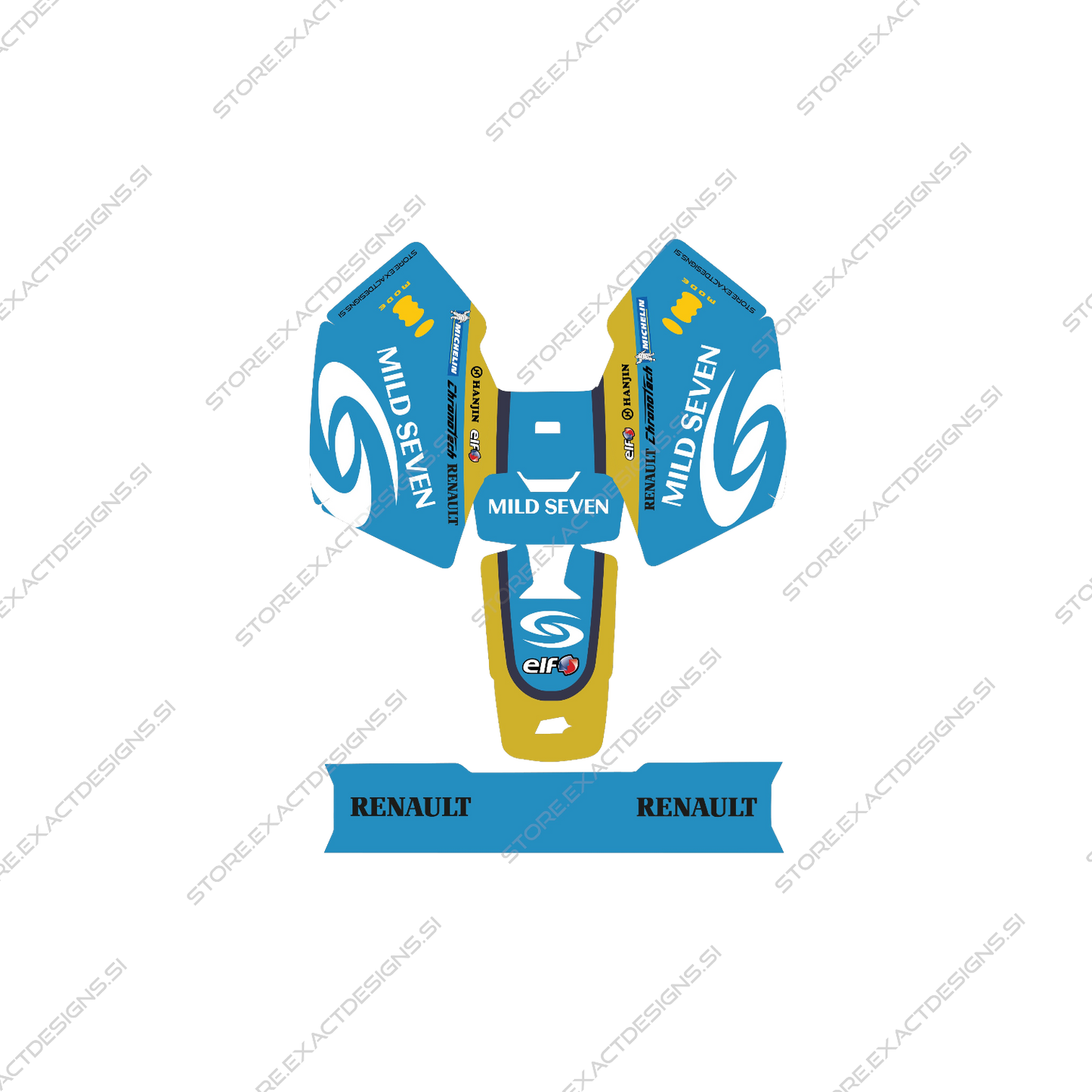 F1 Renault R26 – Nalepka za Mammotion robotske kosilnice Exact Designs