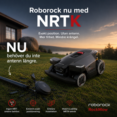 Roborock utan antenn – så funkar NRTK på dina klippare
