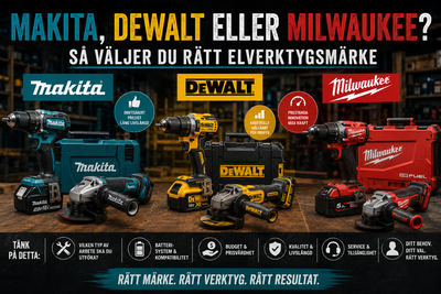 Makita, DeWalt eller Milwaukee? Så väljer du rätt elverktygsmärke