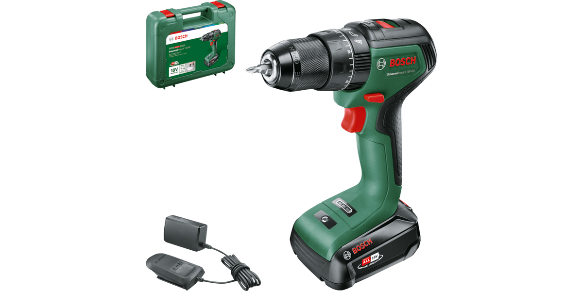 Bosch UniversalImpact 18V-60 Slagborrmaskin 60 Nm med batteri, laddare och väska – 06039D7101 – produktbild 3