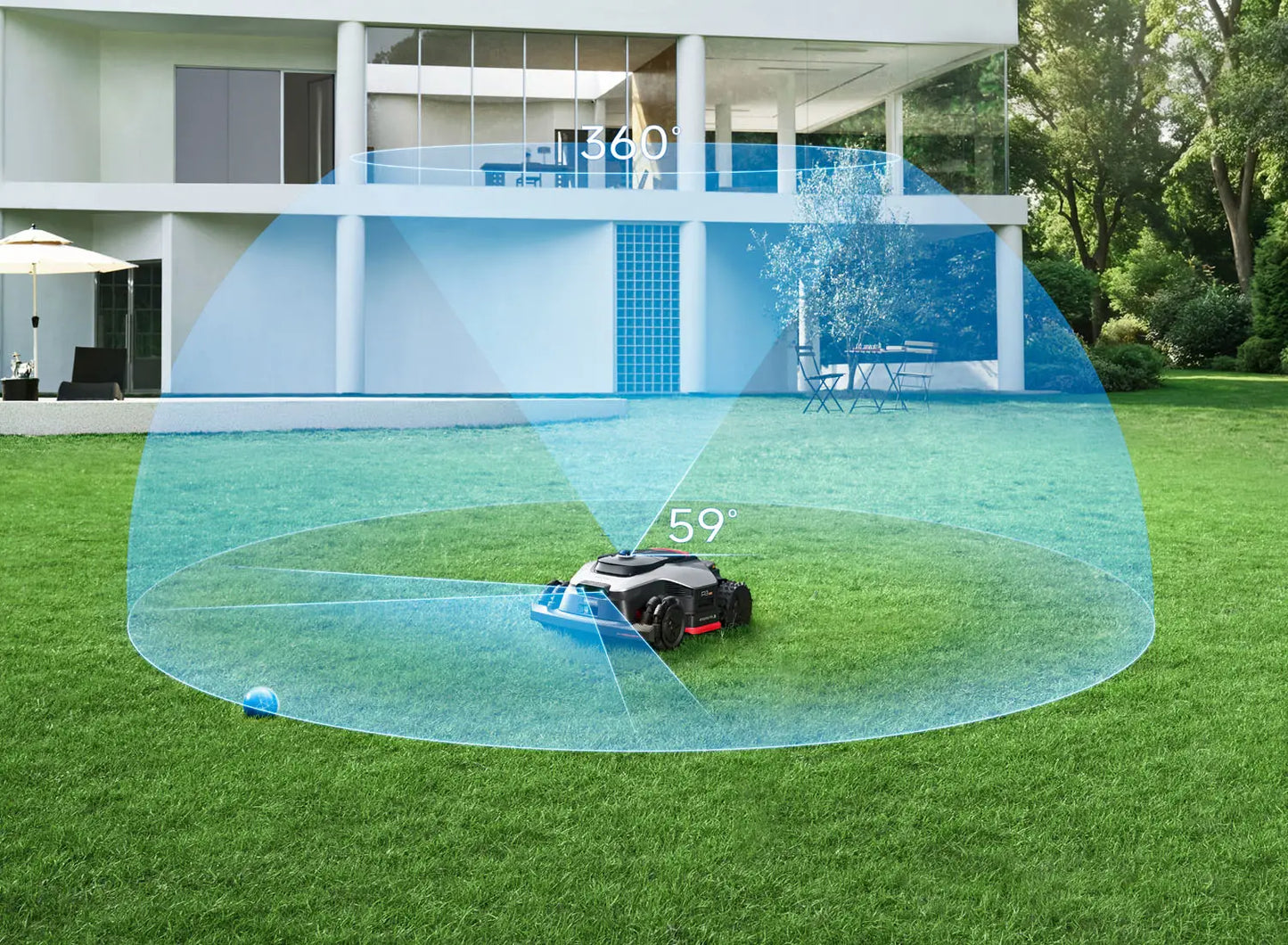 Dreame A3 AWD Pro 5000 Robotgräsklippare utan slinga 5000 m² 4WD LiDAR AI Vision