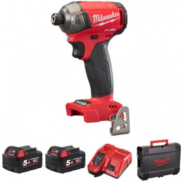 Milwaukee M18 FQID-502X 18V FUEL Slagskruvdragare – Kit 2x5,0Ah + laddare + väska
