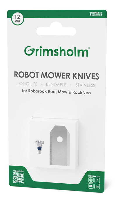 KNIVAR TILL ROBOROCK ROCKMOW S/Z & ROCKNEO Q, 12 ST