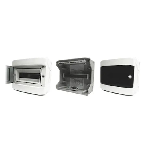 Kapsling IP65 1x12 moduler med rökfärgad dörr