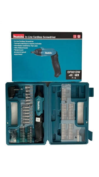 Makita DF001DW skruvdragare med bitsats