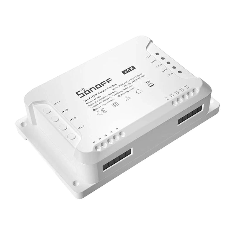 Sonoff 4CHR3 smart WiFi-brytare med 4 kanaler för belysning och apparater