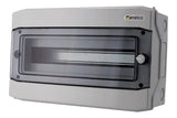 Kapsling IP65 1x18 moduler med rökfärgad dörr.