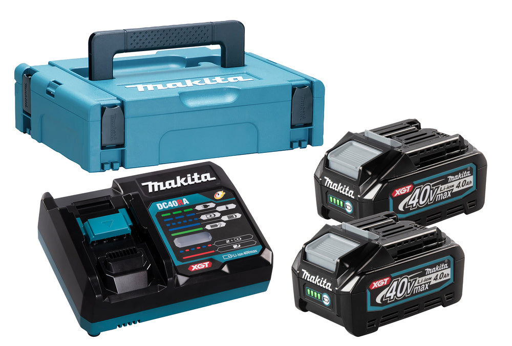 Makita 191J97-1 40V max XGT Laddare DC40RA + 2×4,0Ah Batteri i Makpac 1 – produktbild 2