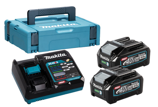 Makita 191J97-1 40V max XGT Laddare DC40RA + 2×4,0Ah Batteri i Makpac 1 – produktbild 2