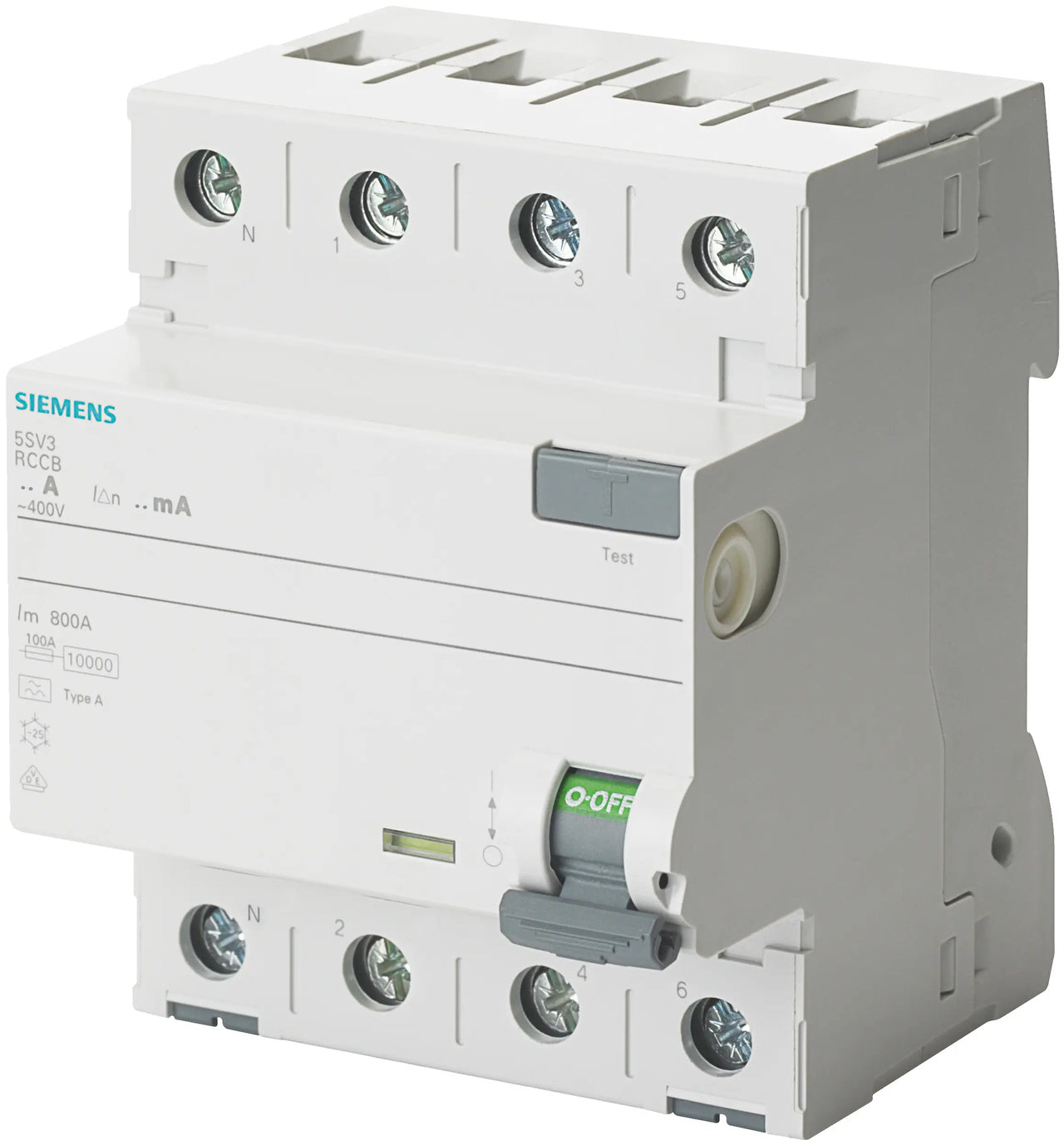 Siemens Jordfelsbrytare typ A, 4-polig, 25A, 30mA, 400V