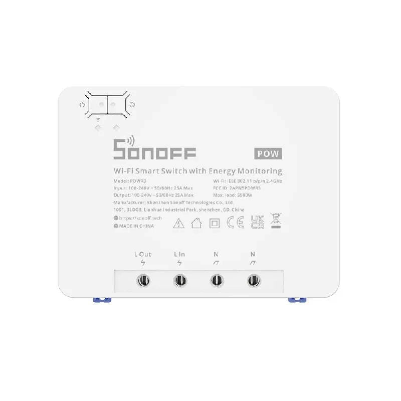Sonoff POWR3 smart WiFi-brytare 25 A med energimätning