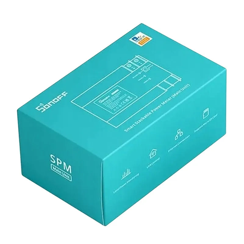 Sonoff SPM-Main styrmodul för energimätning, LAN och Wi-Fi, DIN-skena