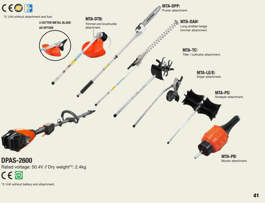 ECHO DPAS-2600 Kombimaskin X-Serie batteri 56V