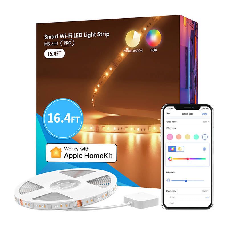 Meross MSL320 smart LED-list RGBWW 5 m med Wi-Fi och HomeKit