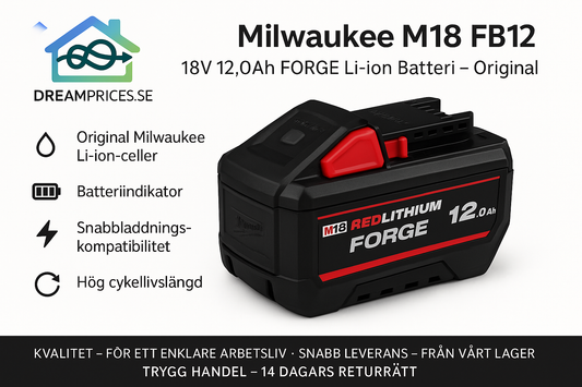 Milwaukee M18 FB12 18V 12,0Ah FORGE Li-ion Batteri – Original