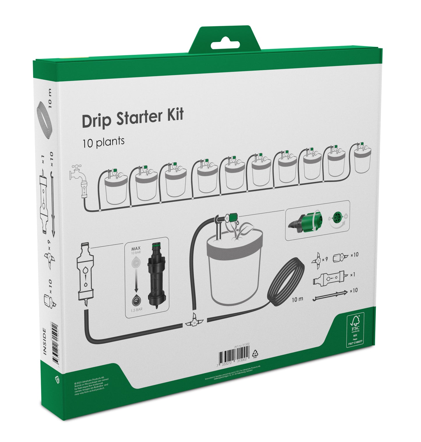 Mikrobevattning Startkit  - Dropp  (10 växter)
