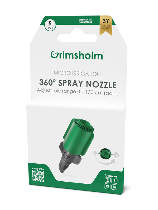 Spray-munstycke, 360°, 5 st