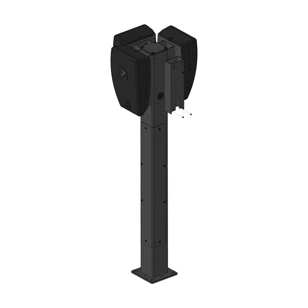 S-Line Base laddstolpe 120 Zaptec Pro 1-4-way