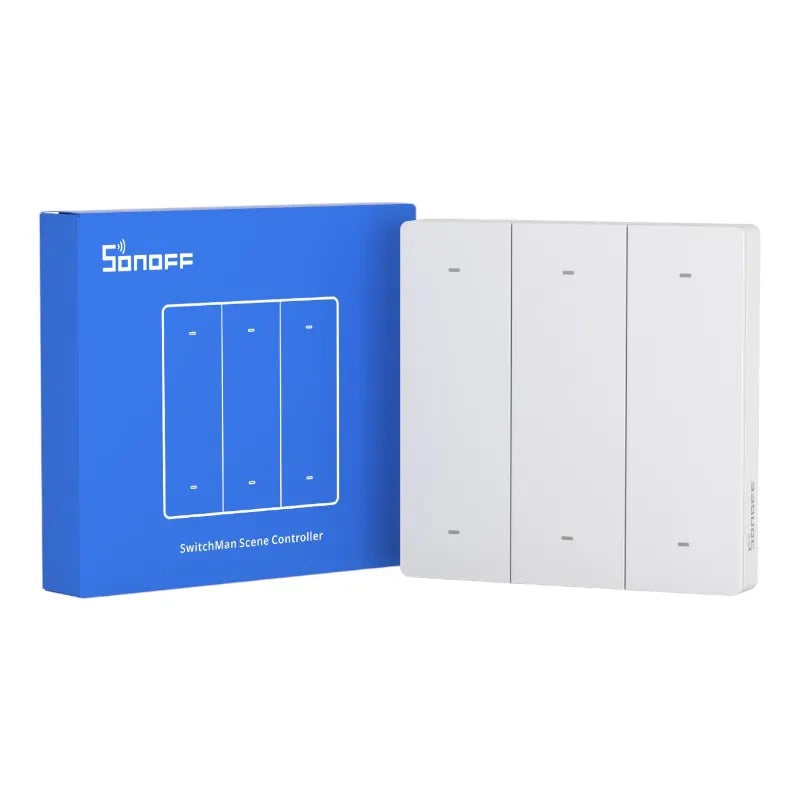 Sonoff R5 trådlös scenbrytare med 6 knappar, batteridriven, vit