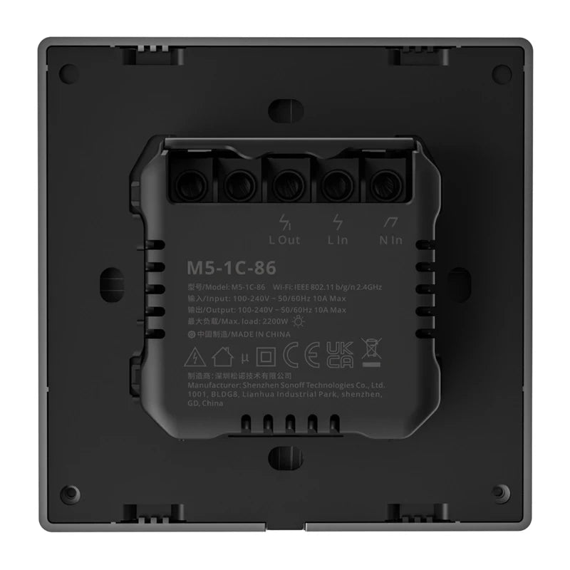 Sonoff M5 1C smart väggströmbrytare Wi-Fi, 1 kanal, grå