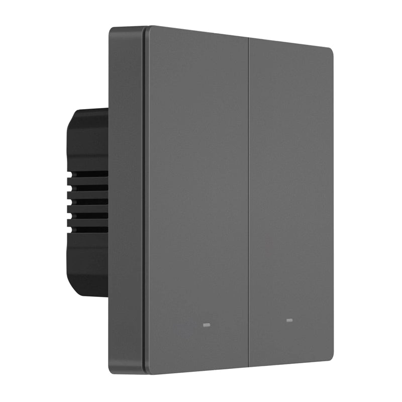 Sonoff M5 2C smart väggströmbrytare Wi-Fi och Matter, 2 kanaler, grå