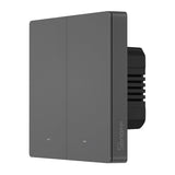 Sonoff M5 2C smart väggströmbrytare Wi-Fi och Matter, 2 kanaler, grå