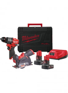 Milwaukee M12 FPP2G2-402X 12V FUEL Verktygspaket – Borr + Slagskruvdragare, Kit 2x4,0Ah