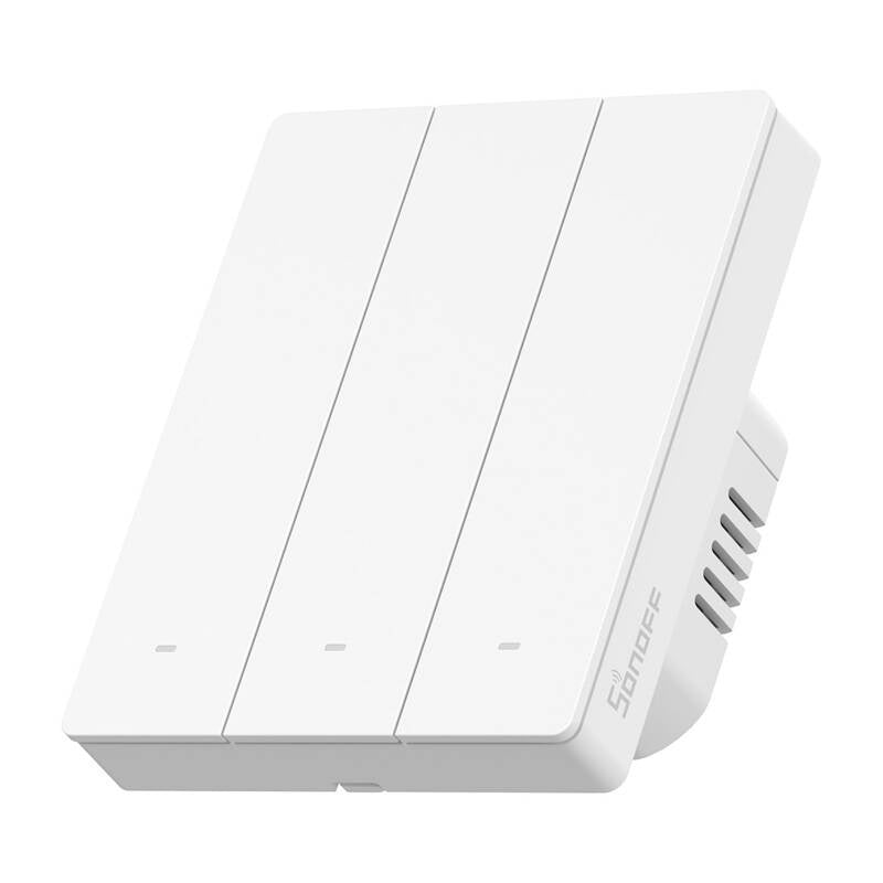 Sonoff M5-3C-80W smart väggströmbrytare Matter, 3 kanaler, för ram, vit