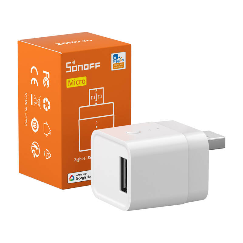 Sonoff ZBMicro Zigbee smart USB-adapter, max 36 W, med signalrepeater