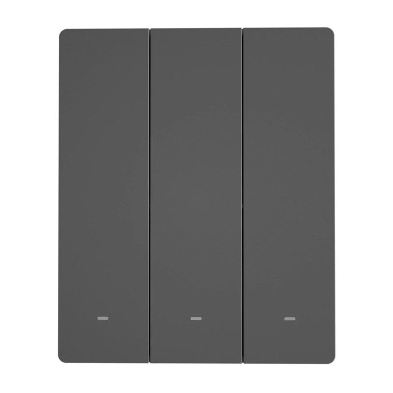 Sonoff M5-3C-80 smart väggströmbrytare Matter över Wi-Fi, 3 kanaler, grafit