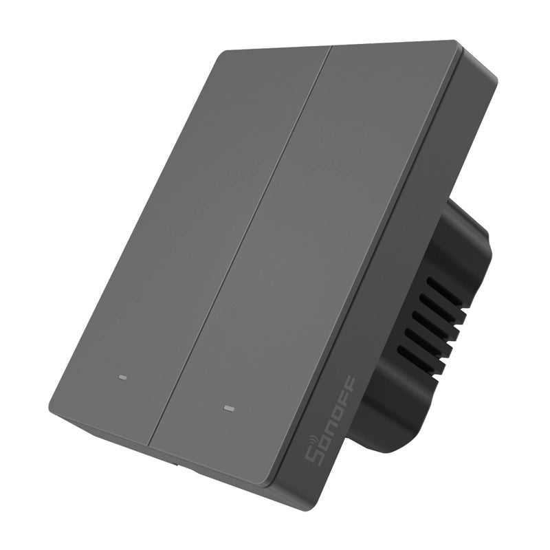 Sonoff M5-2C-80 smart väggströmbrytare Wi-Fi, 2 kanaler, grafit