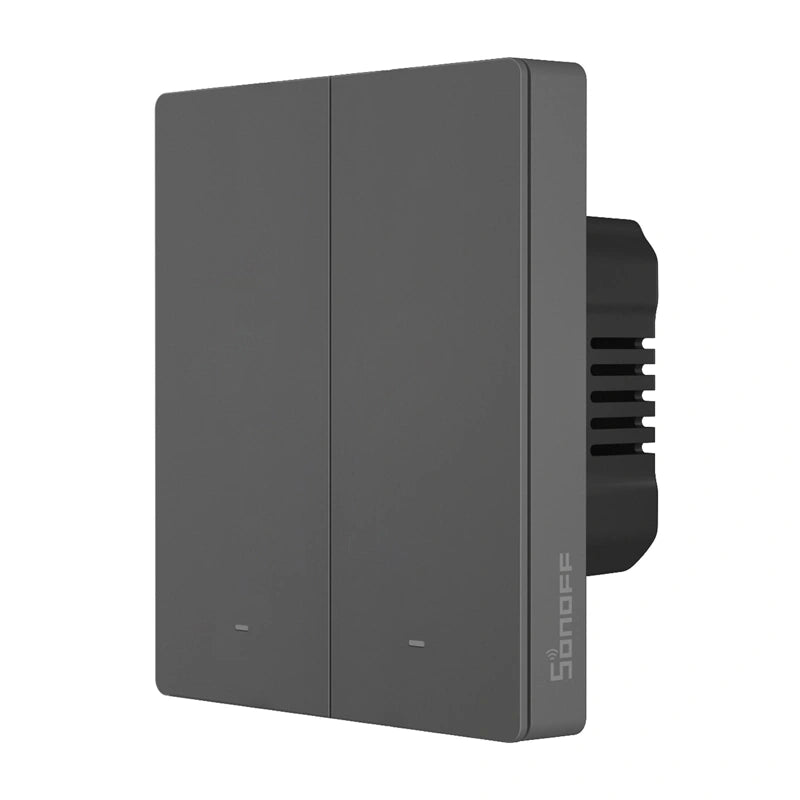 Sonoff M5-2C-80 smart väggströmbrytare Wi-Fi, 2 kanaler, grafit