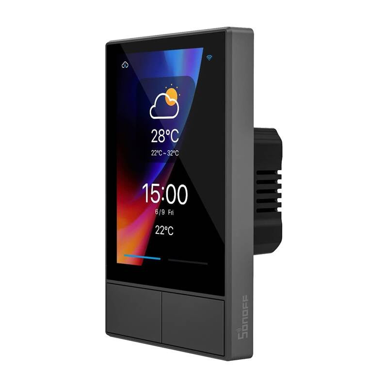 Sonoff NSPanel smart kontrollpanel 120 mm med pekskärm och termostat, svart