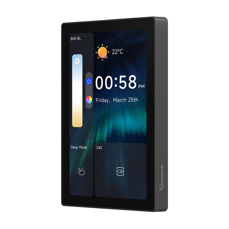 Sonoff NSPanel Pro 120 smart kontrollpanel med Zigbee, Matter och WiFi, svart
