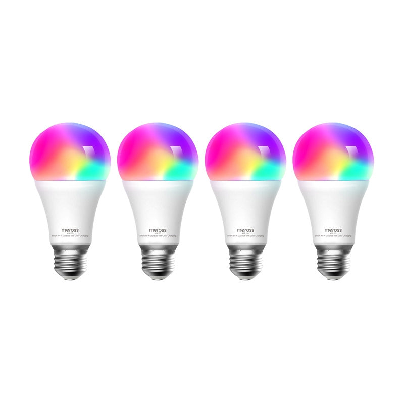 Meross MSL120 smart WiFi LED-lampa E27 med RGB, 4-pack, HomeKit