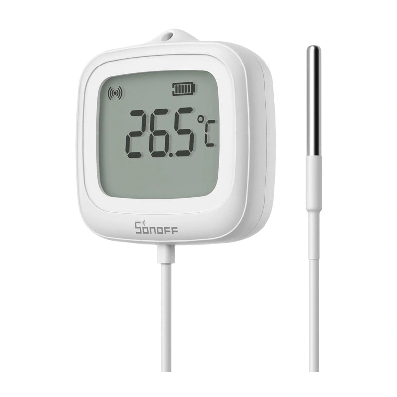 Sonoff SNZB-02LD Zigbee temperatursensor med display och 1,5 m mätsond