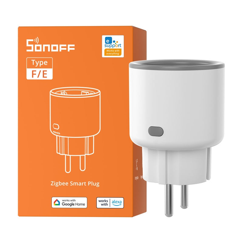 Sonoff S60ZBTPF Zigbee smart vägguttag med energimätning, 16 A