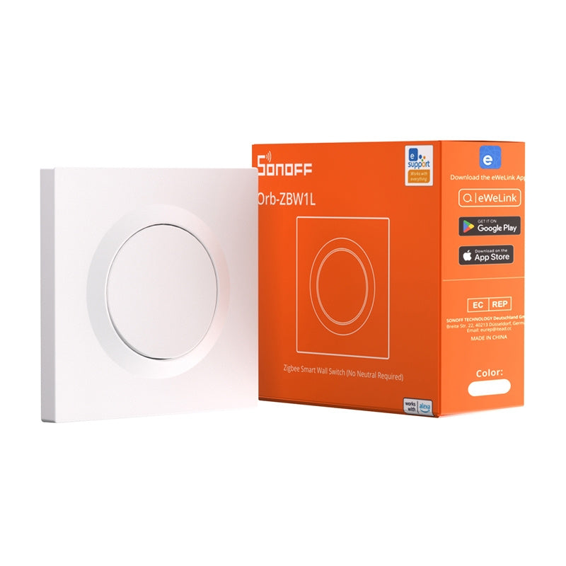 Sonoff ZBMINIL2-E Orb-ZBW1L smart Zigbee-strömbrytare utan nolla