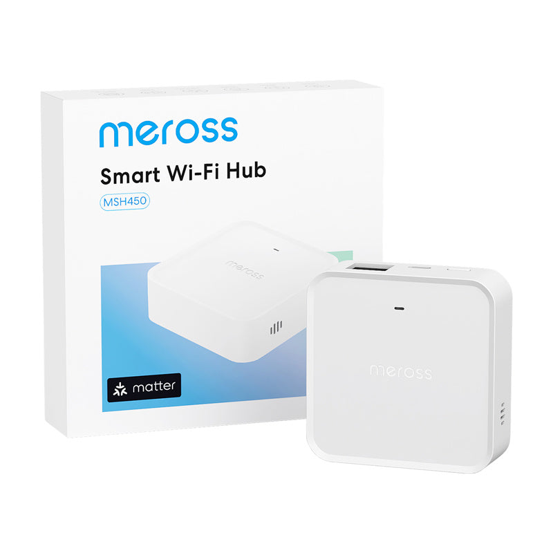 Meross MSH450MA Matter-hubb med Wi-Fi, Ethernet och 110 dB larm