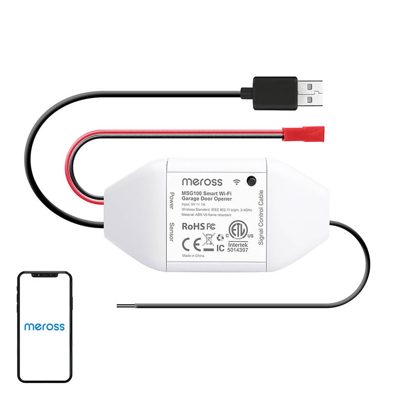 Meross MSG100HK smart garageportsstyrning med Wi-Fi och Apple HomeKit