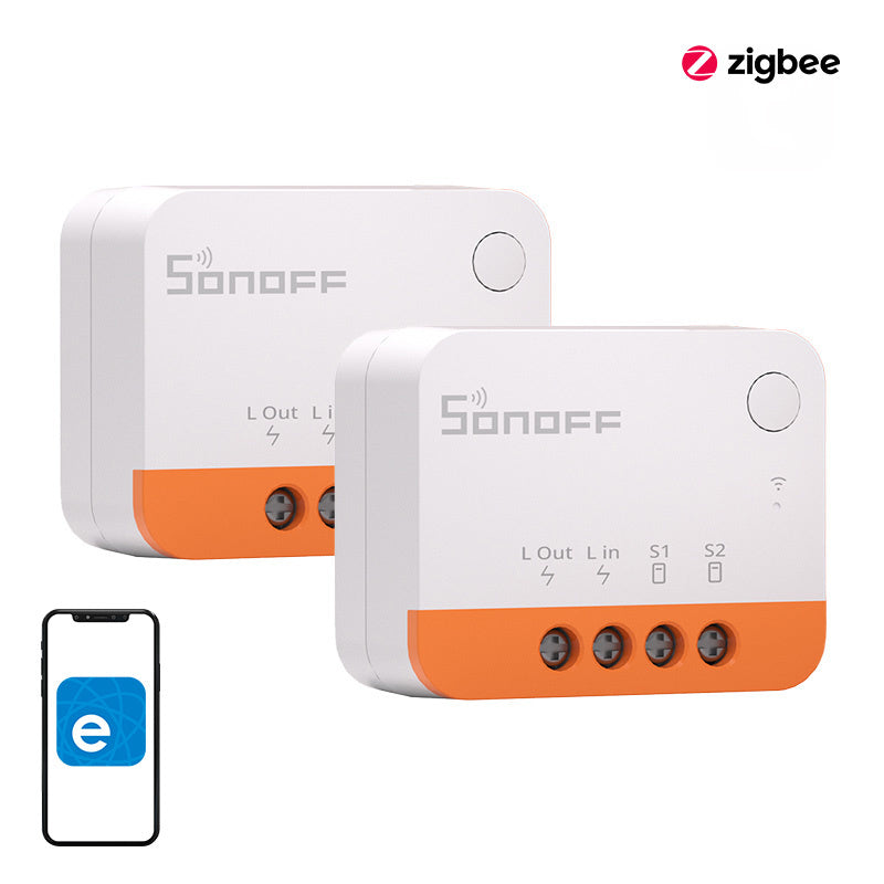 Sonoff ZBMINIL2 smart Zigbee-minibrytare utan nolledare, 2-pack