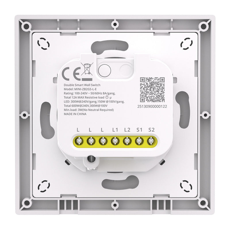 Sonoff MINI-ZB2GSL-E Zigbee-strömbrytare med 2 kanaler, utan nolledare